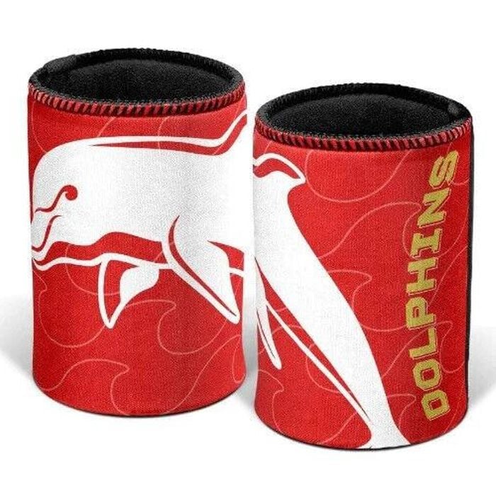 NRL Stubby Can Cooler - Dolphins - Drink - Rubber Base