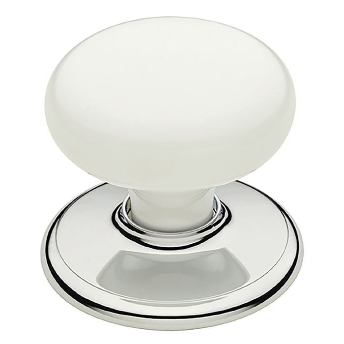 Gainsborough Classic Series White Passage Knobset Bright Chrome