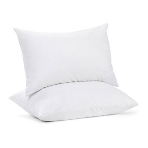 Hacienda 100 Percent Cotton Pillow Cover With 800g Poly Fill,  Hypoallergenic, Antibacterial, And Cooling Technology  2 Pk