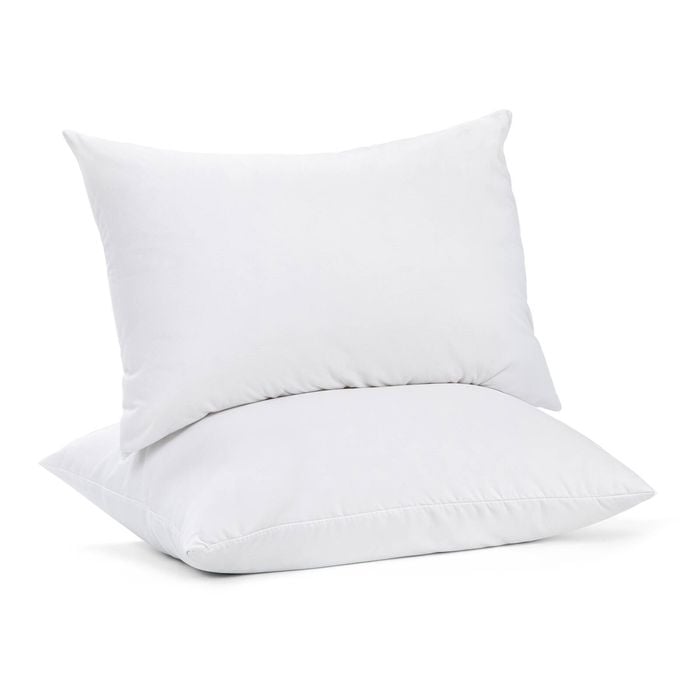 Hacienda 100 Percent Cotton Pillow Cover with 800g Poly Fill,  Hypoallergenic, Antibacterial, and Cooling Technology  2 PK