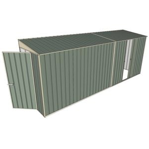 Build-A-Shed 1.2 x 5.2 x 2.0m Skillion Single Sliding Side Door Shed - Green