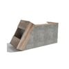 Modern Furniture QUADE Reception Desk - Warm Oak & Concrete Look