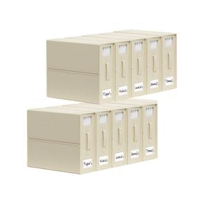 Kitchee 10x Foldable Bed Sheet Storage Box - Linen + Closet Organiser Beige