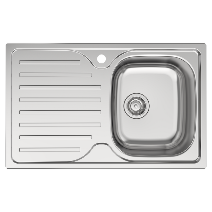  Estilo Single RH Bowl Topmount Sink With Drainer