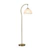 Oikiture Retro Floor Lamps Standing Lamp Fabric Shape Metal Frame Golden