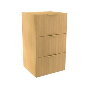 Lugna 768 x 450 x 380mm Sand 3 Drawer Storage Cabinet