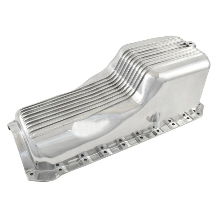 Polished Finned Aluminium Oil Pan Sump, Big Block Chev 396 427 454 Gen 4 1965-90