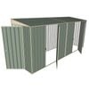 Build-A-Shed 1.2 x 4.5 x 2.0m Skillion Dual Single Hinged Side Doors Shed - Green