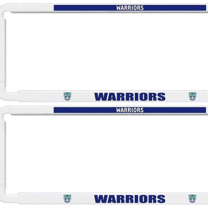 NRL Car Number Plate Frame - Set Of Two - New Zealand Warriors - Front/Back
