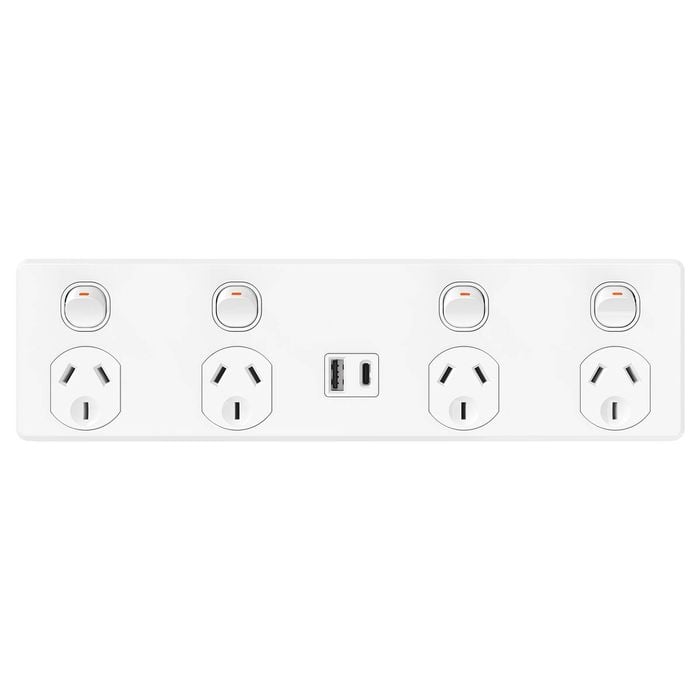 DETA X6 Quad Power Point with USB A+C PD20W Fast Charging