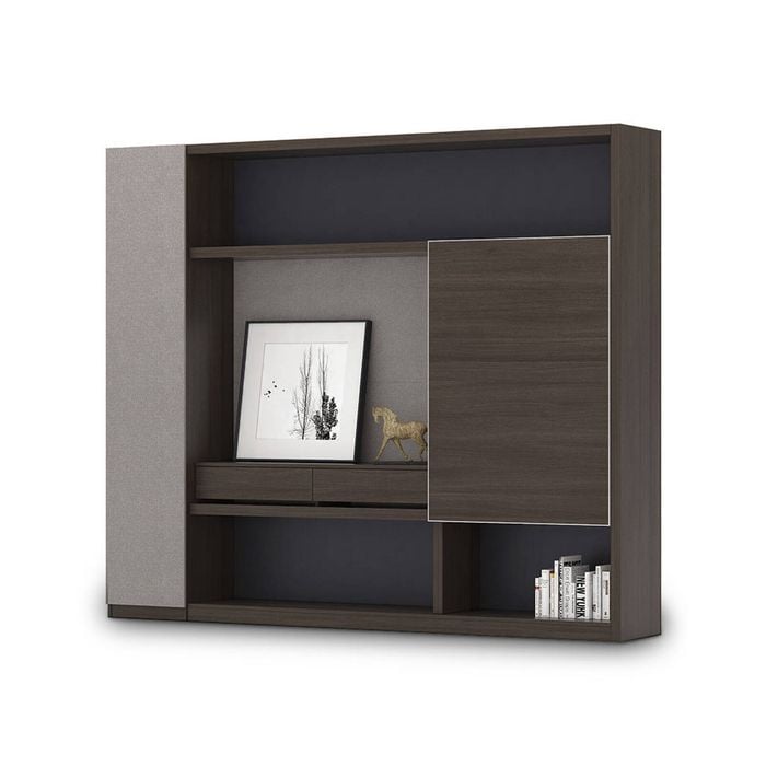 Modern Furniture Carter Display Cabinet 2.4M - Coffee & Grey