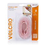 VELCRO 25mm x 1m White Stick And Sew On Hook And Loop Tape Combo