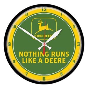 John Deere Clock Rnd Nothing Runs Logo 32.4Cm Diameter