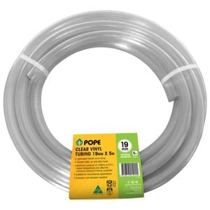 Pope 19mm x 5m Clear Vinyl Tubing