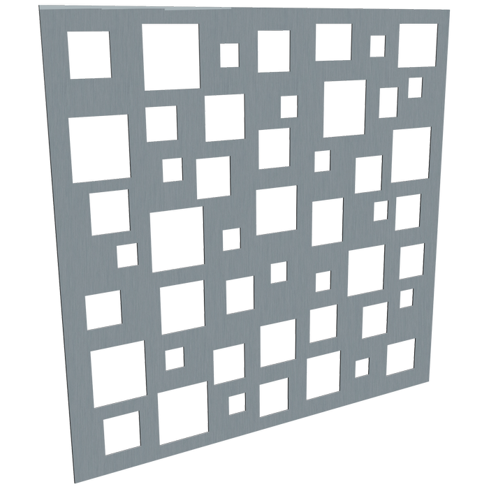 ProtectorAl 300-1200w x 300-1200h Silver Brushed/Gloss White Squares Unframed Composite Deco Panel