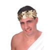 Roman Wreath Headpiece for Adults Julius Caesar Halloween Costume Accessory - Gold, One-Size