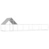 vidaXL Chicken Coop 8m Galvanised Steel Animal Habitat Cage Pet Animal House