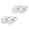 2x 4pc Coffee Culture Arlo 400ml Glass Single Wall Hot/Cold Drink Mug Set Clear