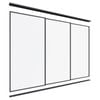 Lugna 2400 x 2701-3600mm Black Optiglass Panels Wardrobe Triple Sliding Doors
