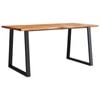 vidaXL Dining Table Kitchen Dining Room Table with Live Edge
