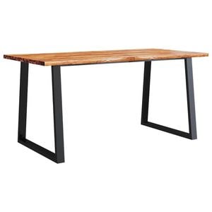 vidaXL Dining Table Kitchen Dining Room Table with Live Edge