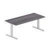 Lorell Sit-to-Stand Two-Tier Height Desk Silv & Desktop Large Charcoal 183x76cm