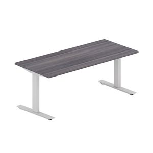 Lorell Sit-to-Stand Two-Tier Height Desk Silv & Desktop Large Charcoal 183x76cm