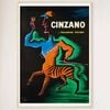 Galrie Cinzano Toujours Favori 1950 Vintage Alcohol Art Poster for Home Decor, Wood Frame, A2 42 x 60cm (16 x 24inch)