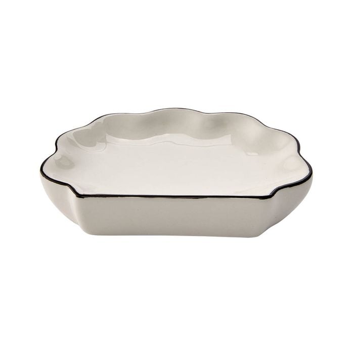 MyHouse Margot Soap Dish – Elegant Ceramic Bathroom Accessory, Stylish Soap Holder for Vanity, Sink or Shower Décor