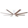Vencha Titanic RWS Tri-Control 1830mm ABS Blades DC Ceiling Fan with light - White/Mahogany