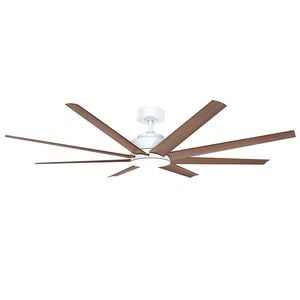 Vencha Titanic RWS Tri-Control 1830mm ABS Blades DC Ceiling Fan with light - White/Mahogany