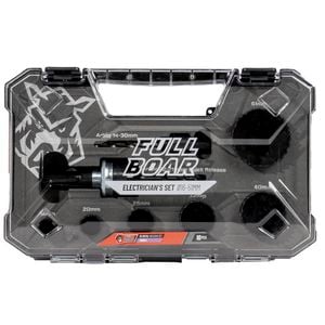 Full Boar Electrician's Ø16-51mm 10 Piece Bi-Metal Holesaw Set FBMHS-10