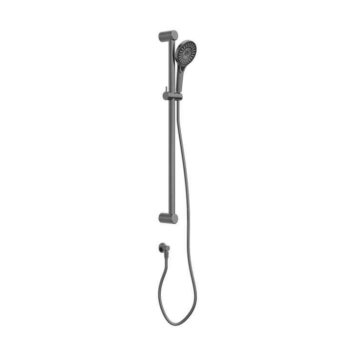 Nero Mecca Care 32mm Grab Rail And Adjustable Shower Rail Set 900mm Gun Metal