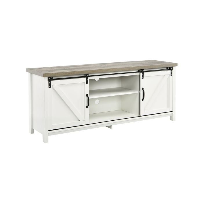 Costway TV Cabinet Entertainment Unit Stand -White