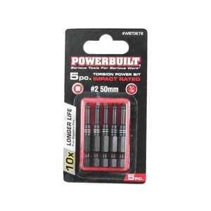 Powerbuilt 1/4 50mm Power Bit 5 Pack 