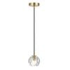 Telbix Antique Gold/Crystal Zaha 1 Pendant