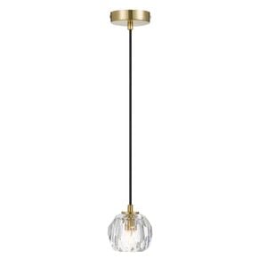 Telbix Antique Gold/Crystal Zaha 1 Pendant