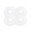 4x Kitchee Microfibre Mop Head Replacement For Kitchee Spin Mop - White Round