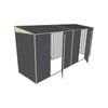 Build-A-Shed 1.2 x 4.5 x 2.0m Skillion Dual Single Hinged Side Doors Shed - Grey