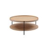 Seek and Ramble Cleo 90cm Round Coffee Table Natural Ash & Black