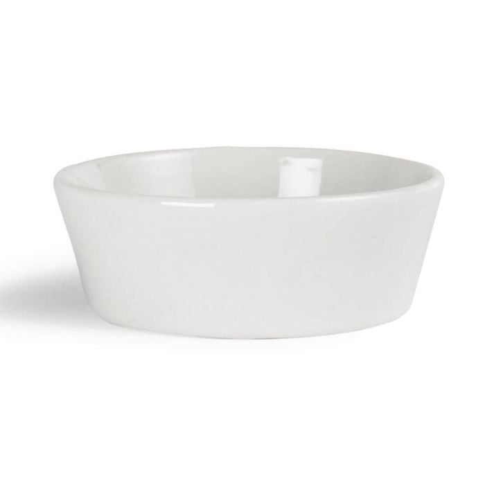 Olympia Miniature Circle Dishes Whiteware 12 Pack 75mm Porcelain Catering Tableware