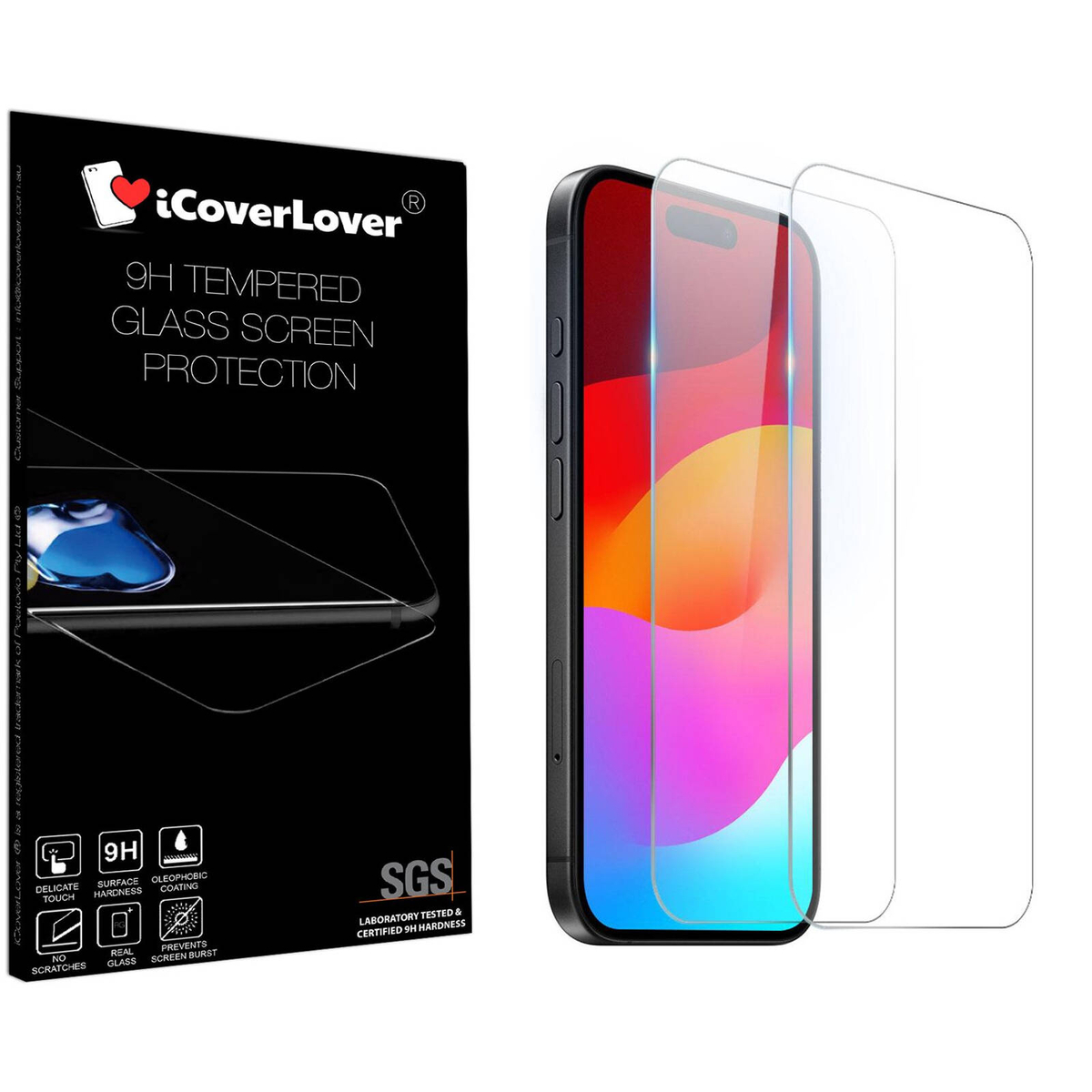 iCoverLover [2-Pack] For iPhone Air Tempered Glass Screen Protectors ...