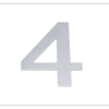 Sandleford 200mm Lorenzo Stainless Steel House Number 4