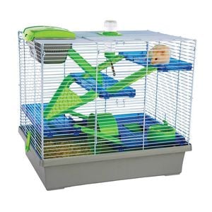 Rosewood Pico 50x45cm Small Pet Travel Cage Hamster Carrier Xl Green/silver