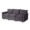 Oikiture Sofa Futon Lounge Couch Corduroy Grey