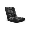 SOGA Black Floor Recliner Sofa Chair