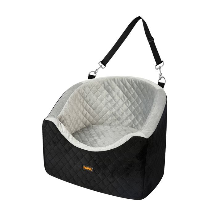 Pawz S Size Pet Car Booster Seat Travel Bed in Black