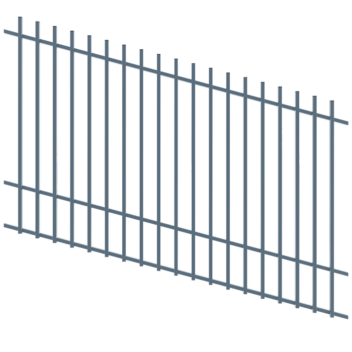 ProtectorAl 1201 - 2400 x 1500mm Deep Ocean Raked Up to 15º Batten Pool Fence Panel