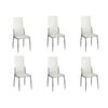 vidaXL Dining Chairs 6 pcs White Faux Leather