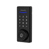 Philips Black EasyKey Fingerprint Deadbolt Door Lock With Mechanical Key Access - Black